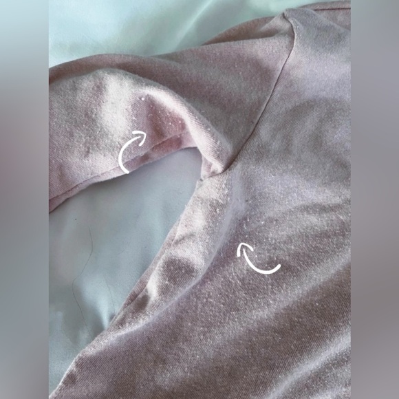 H&M Light Pink Cropped Sweatshirt Hoodie Size XS - Picture 9 of 9